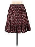 Zara Marled Floral Motif Hearts Batik Paint Splatter Print Red Casual Skirt Size S - photo 2