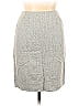 Linda Allard Ellen Tracy 100% Silk Tweed Marled Chevron-herringbone Gray Casual Skirt Size 14 - photo 1
