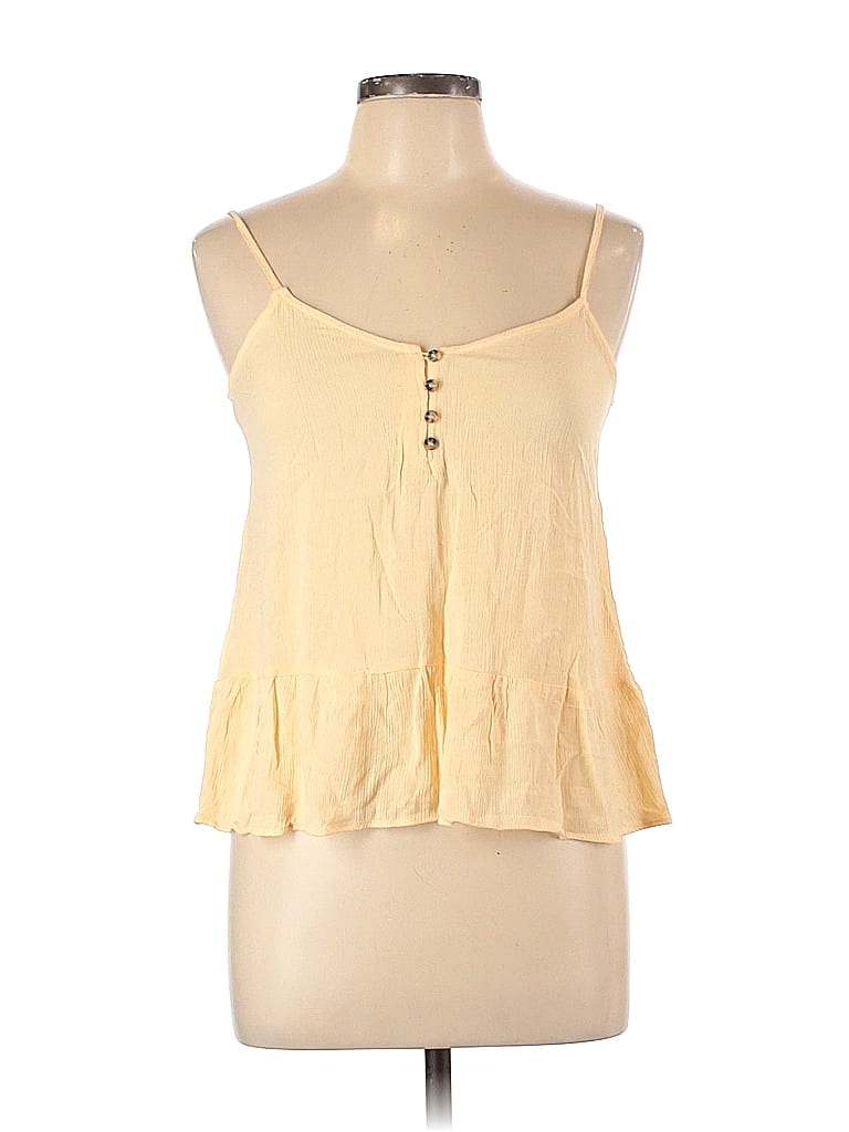 Hippie Rose 100% Rayon Yellow Sleeveless Top Size L - 46% off | thredUP