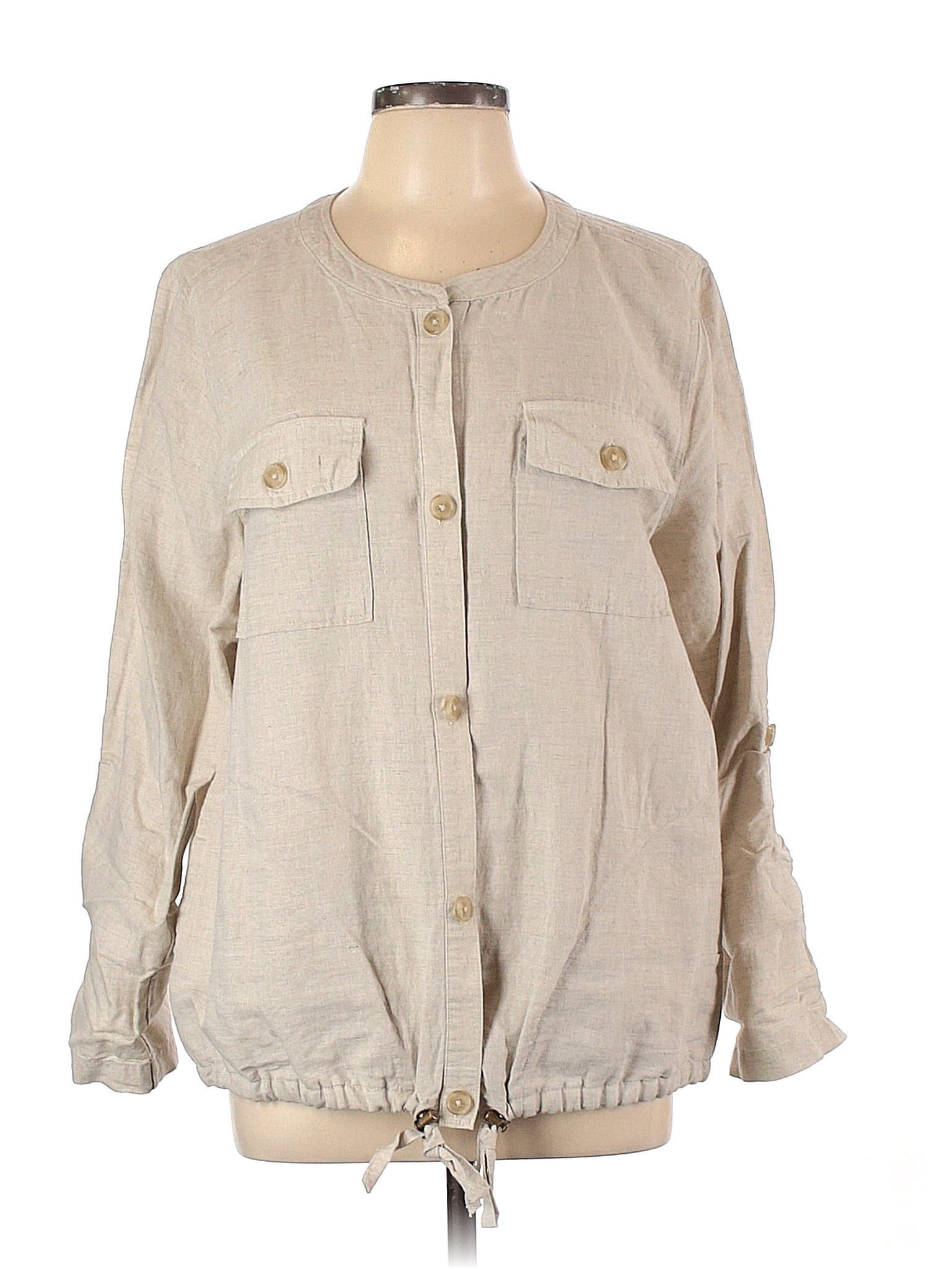 Liz Claiborne Womens Plus Crew Neck Long Sleeve T-Shirt