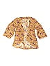 Knit Works 100% Polyester Yellow Kimono Size 14 - photo 2