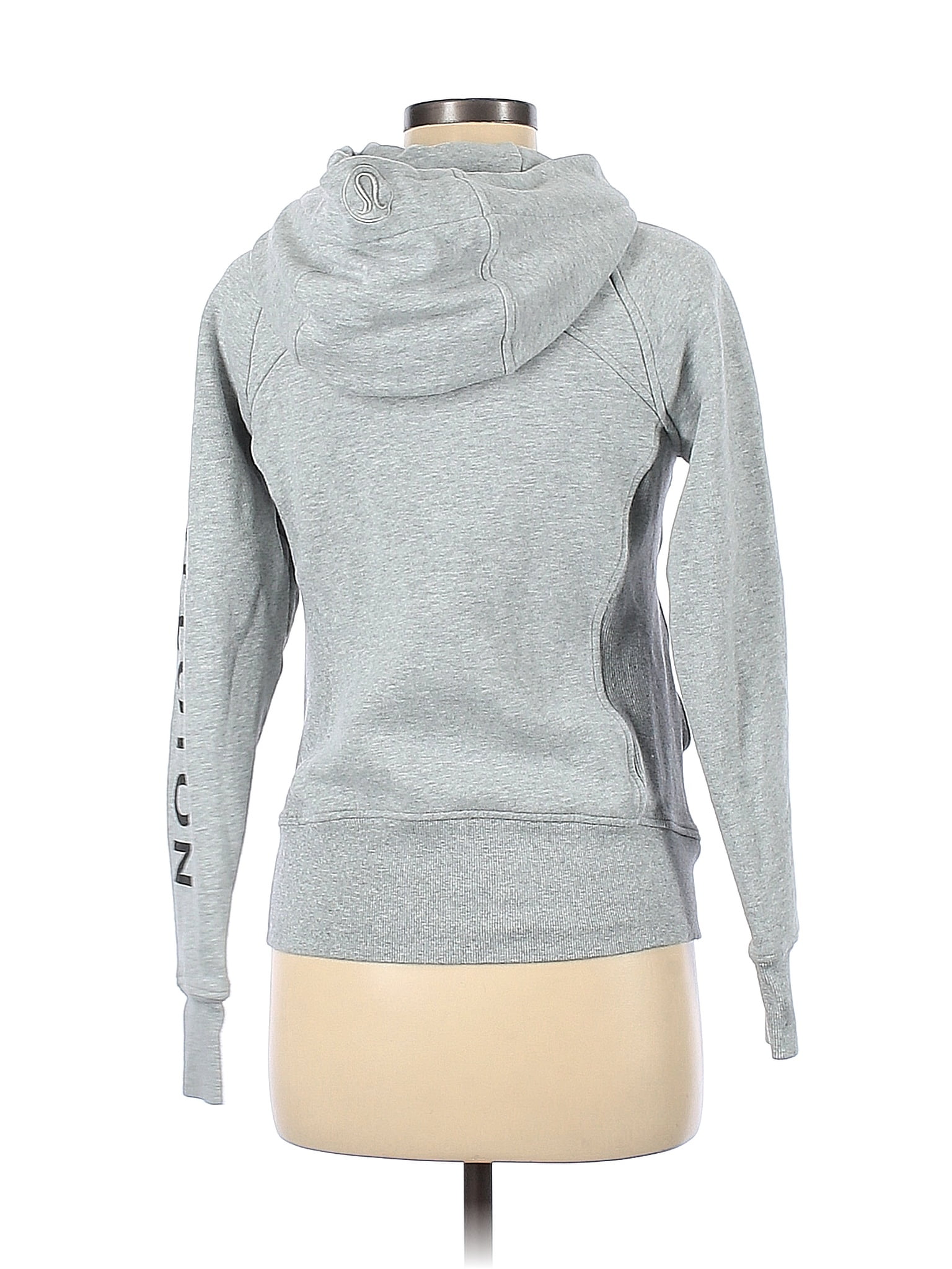 Lululemon Athletica Solid Gray Zip Up Hoodie Size 8 - 47% off