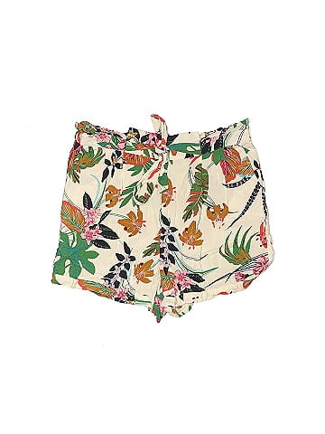 Pimkie 100 Viscose Floral Tortoise Floral Motif Paisley Batik Tropical Animal Print Ivory Shorts Size L 52 off ThredUp