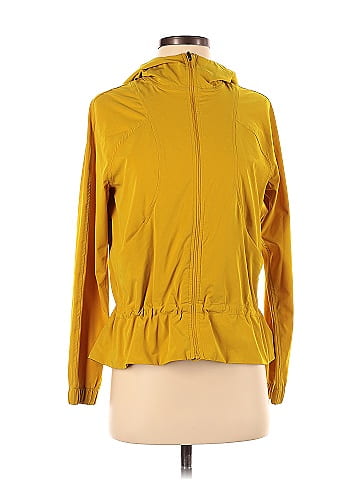Lululemon Athletica Solid Yellow Track Jacket Size 4 - 55% off