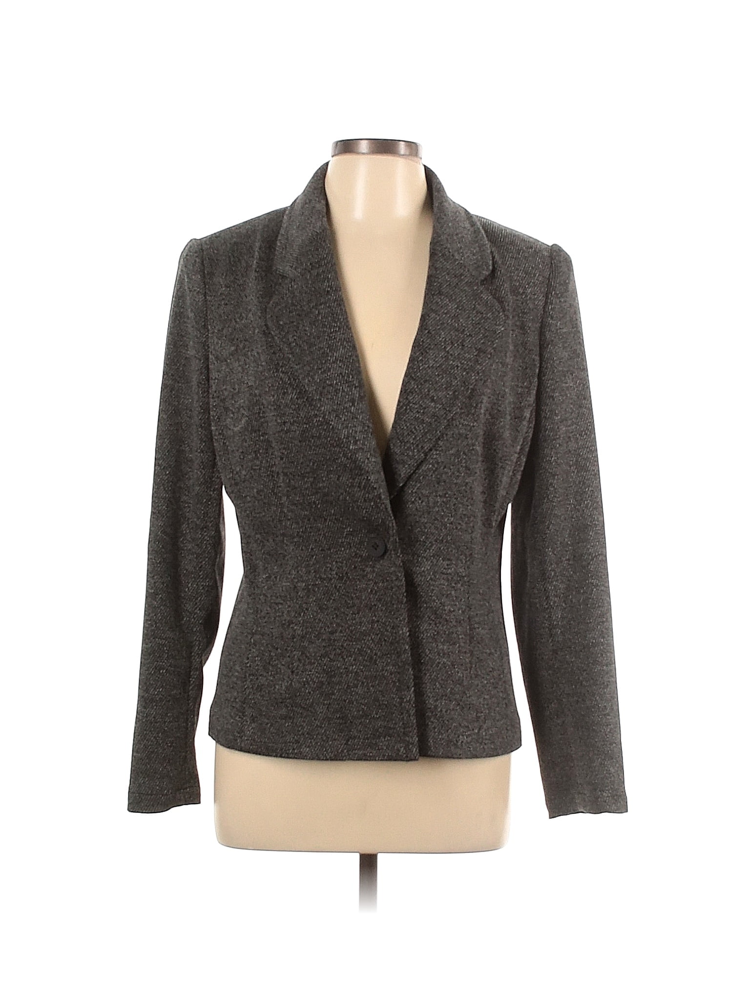 Calvin Klein Grey Fancy Twist Clasp Blazer