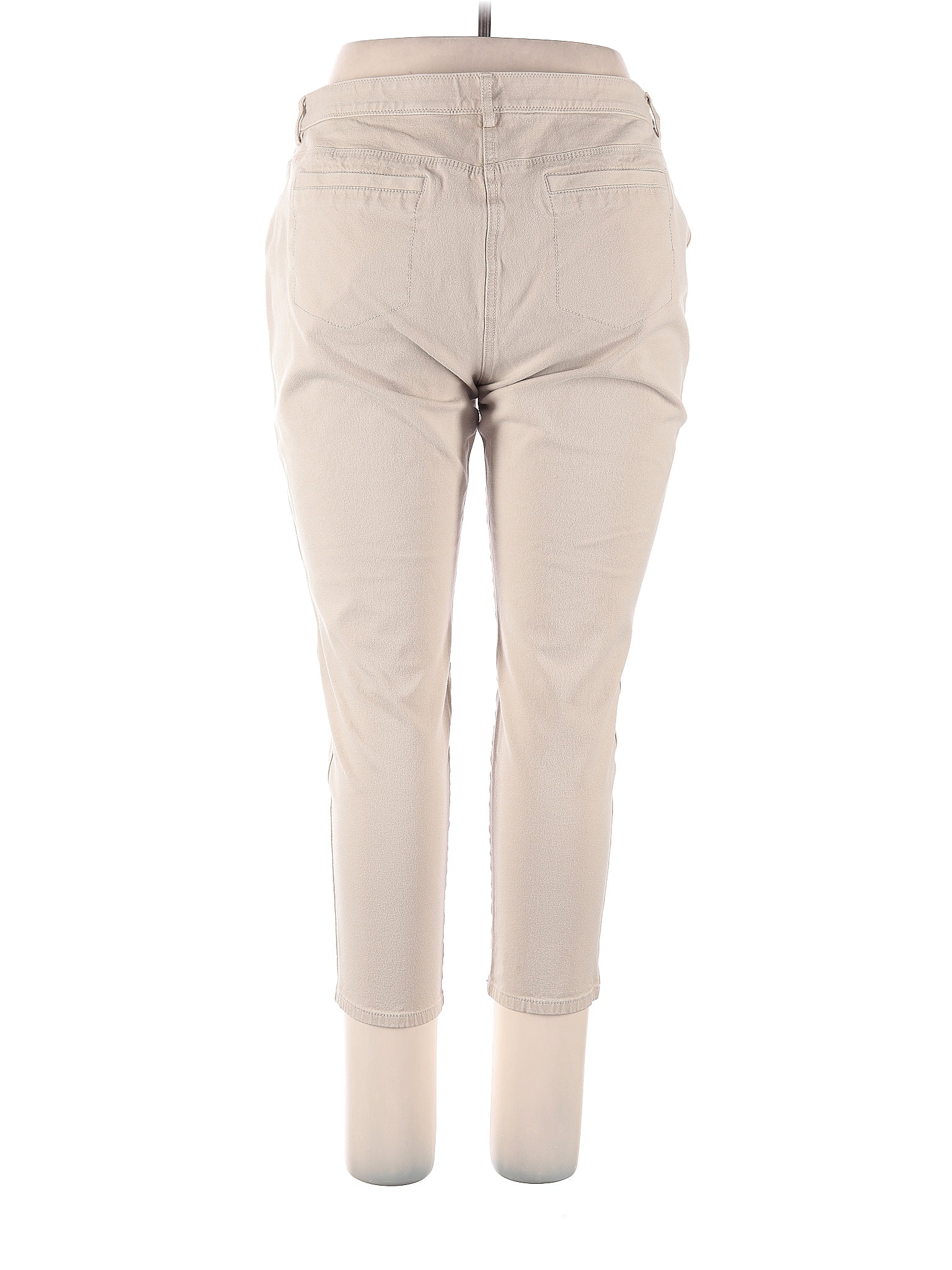 So Slimming by Chico's Solid Tan Casual Pants Size Lg (2) - 75% off