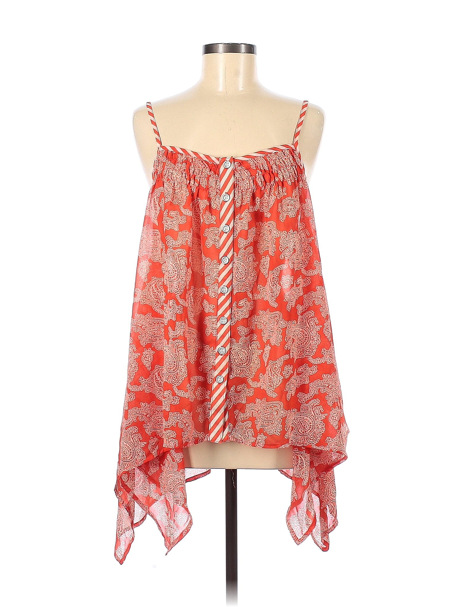 Patterson J. Kincaid 100 Polyester Red Sleeveless Blouse Size M 79