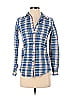 Madewell 100% Cotton Plaid Blue Long Sleeve Button-Down Shirt Size XXS - photo 1