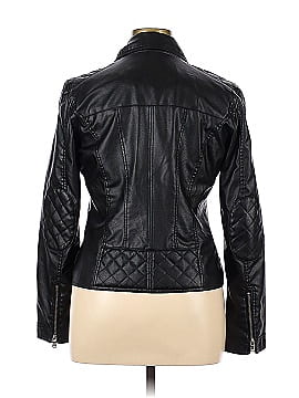 Celebrity Pink Faux Leather Jacket (view 2)
