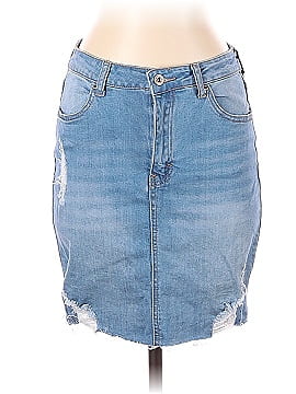 Wax Jean Denim Skirt (view 1)