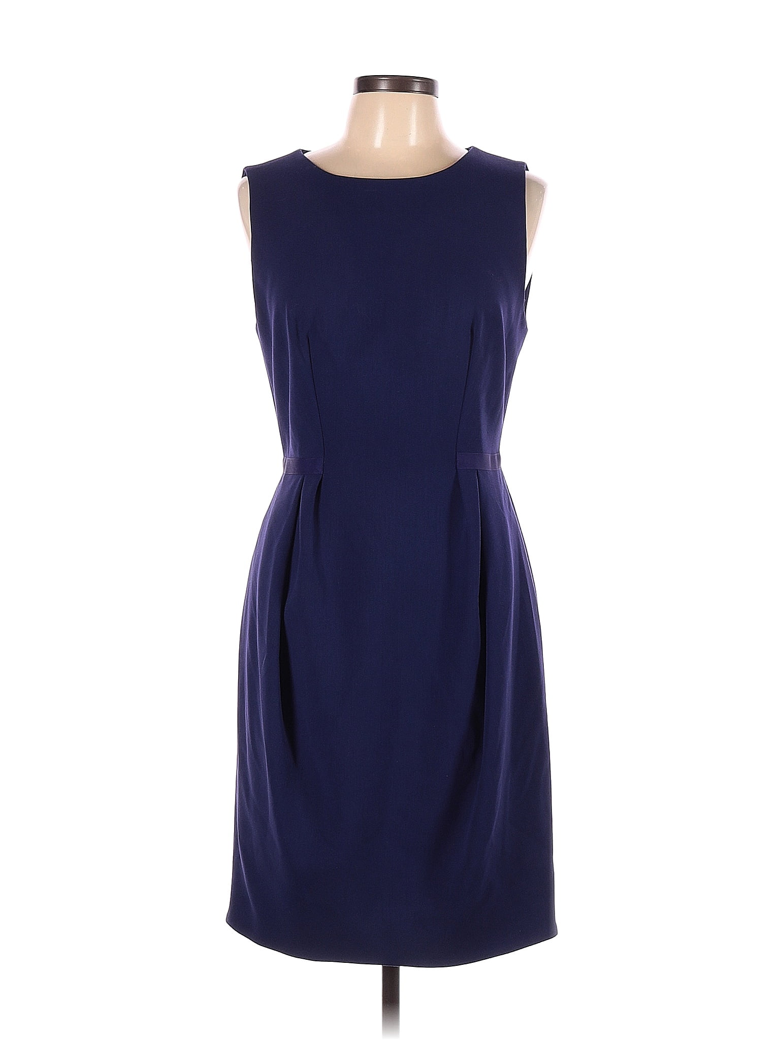 Halston Heritage Solid Blue Cocktail Dress Size 10 75 Off Thredup