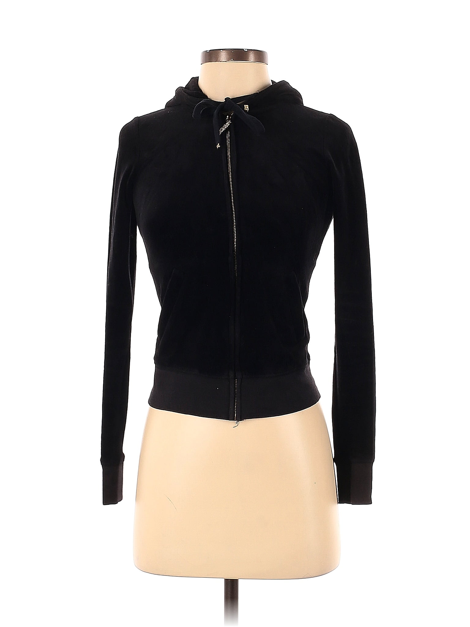 Juicy Couture Black Zip Up Hoodie Size XXS - 75% off | thredUP