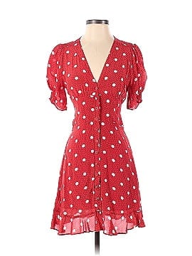 The Kooples Red Short Printed Smocked Dress (view 1)