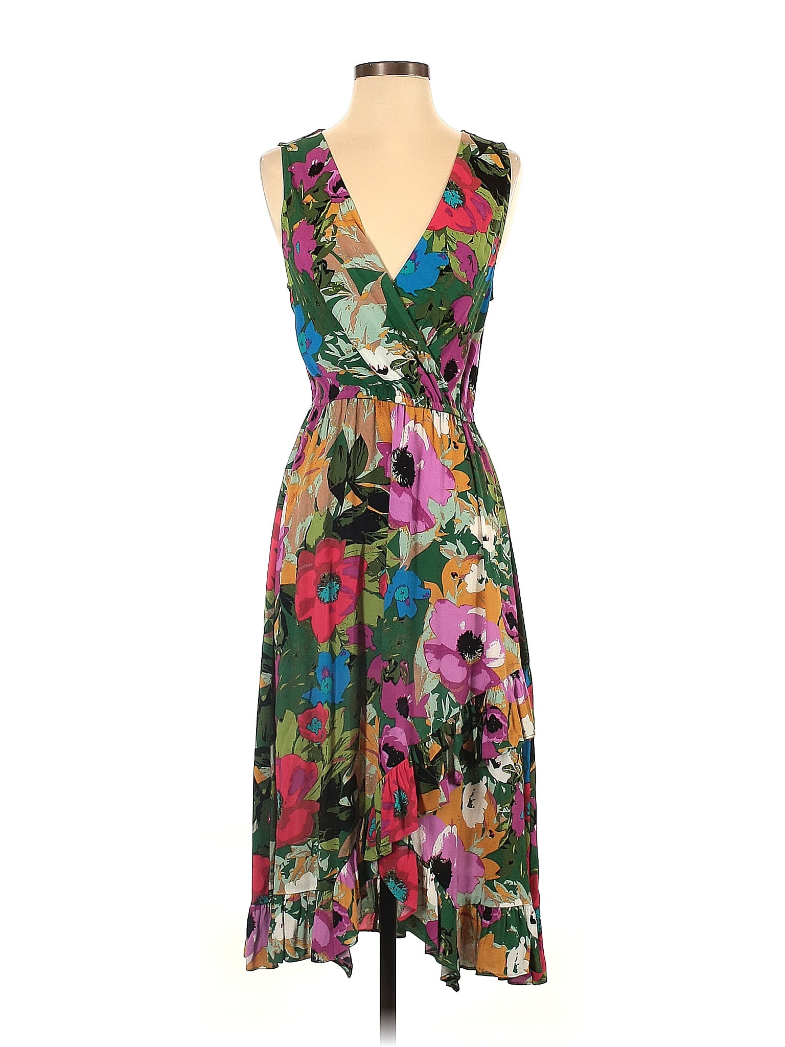 Tracy Reese Floral Multi Color Green Casual Dress Size XS - 24% off ...