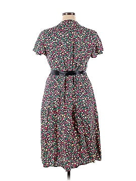 Draper James Multi Floral Linen Wrap Dress (view 2)