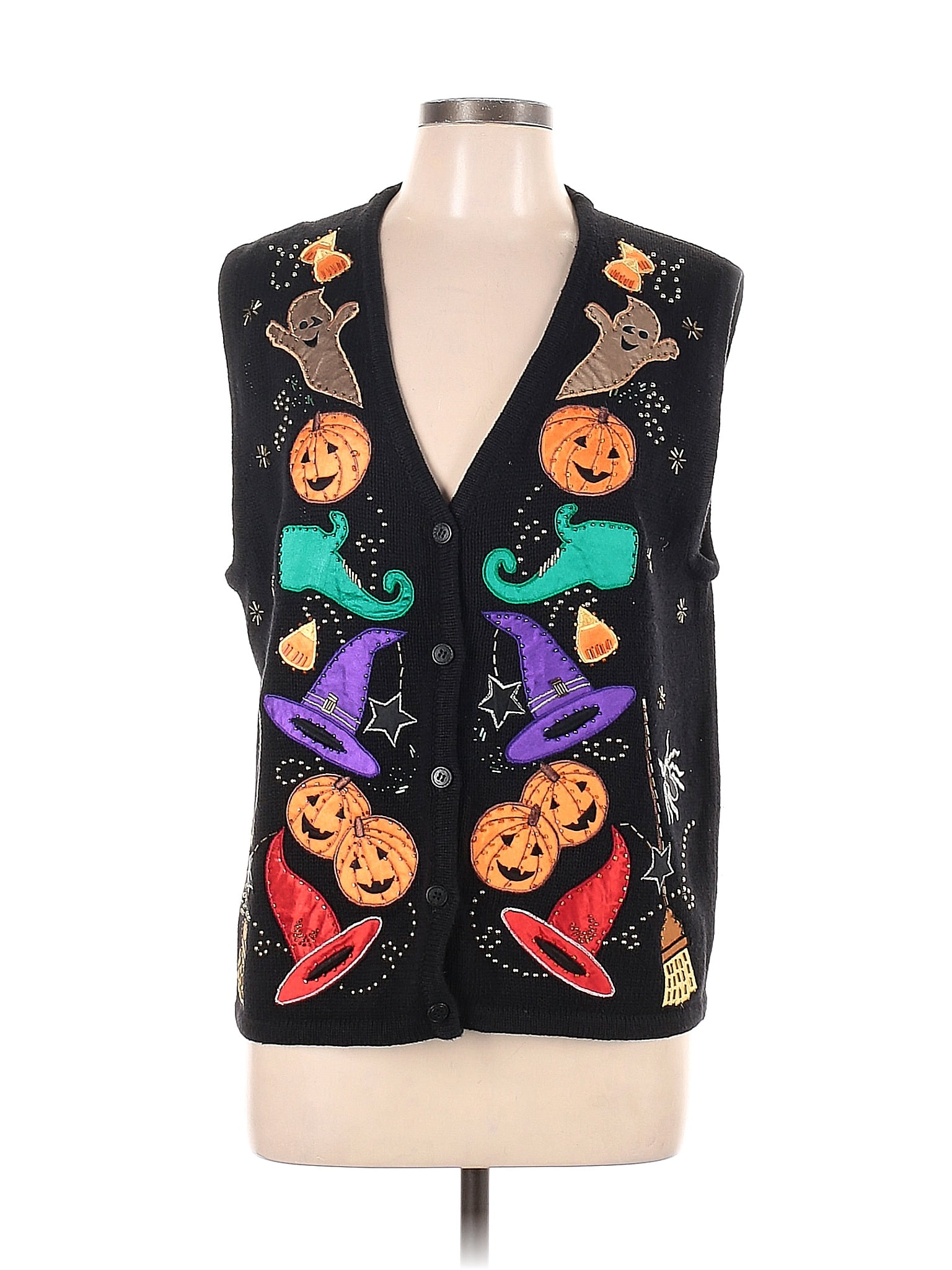 Bobbie Brooks Black Sweater Vest Size L - 28% off | thredUP