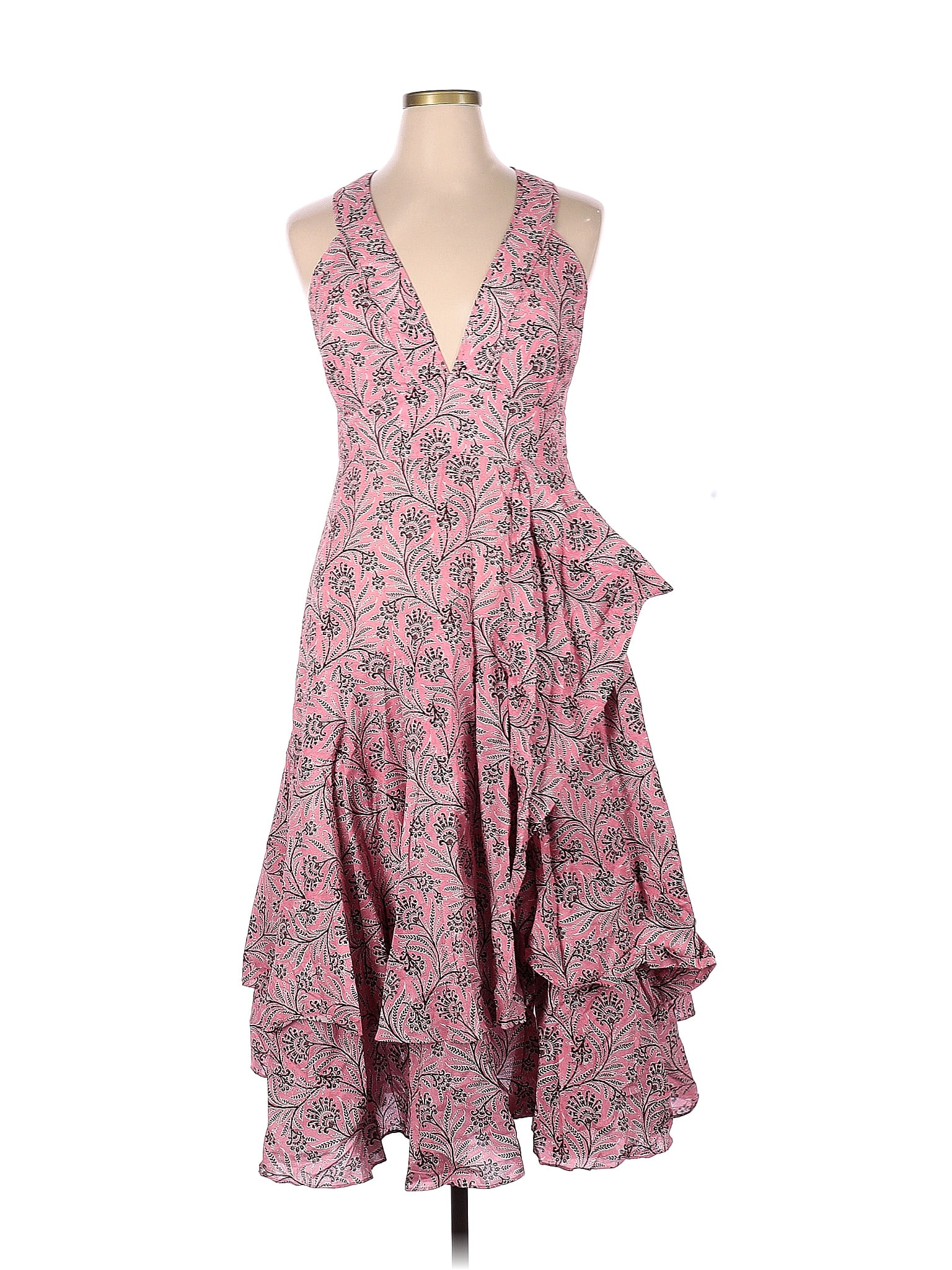 J.Crew Collection 100% Cotton Multi Color Pink Casual Dress Size 14 ...