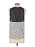 Barneys New York 100% Polyester Silver Sleeveless Blouse Size 4 - photo 2