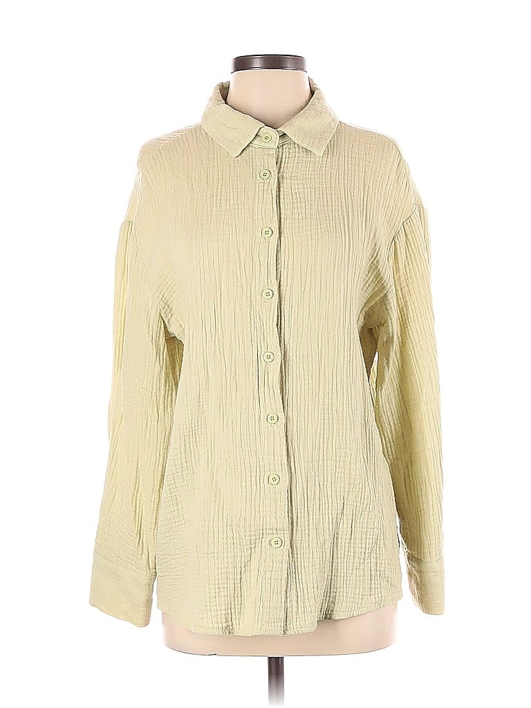 Pre-owned Shein Long Sleeve Blouse In Green