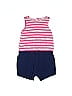 Baby Gap 100% Cotton Blue Pink Short Sleeve Outfit Size 6-12 mo - photo 1