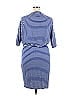 Just Fab Stripes Blue Casual Dress Size XL - photo 2