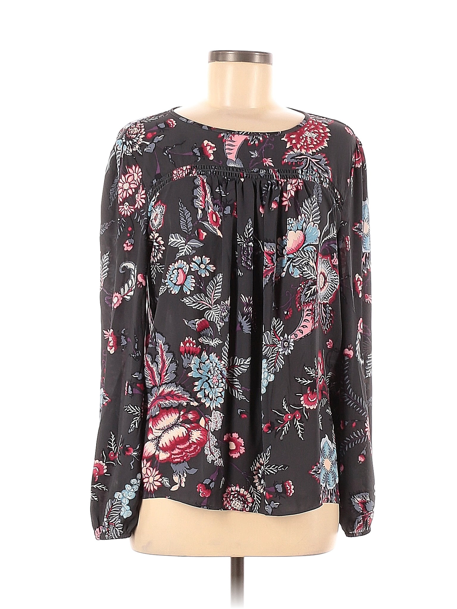 Ann Taylor LOFT 100% Rayon Black Long Sleeve Blouse Size M - 70% off ...