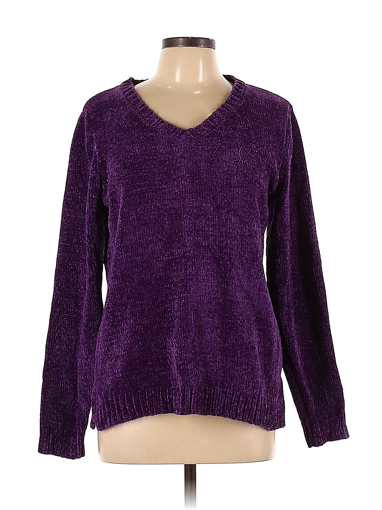 Polyester S/weather Karen Scott 100% Polyester Purple Pullover Sweater Size XL - 64% off ...