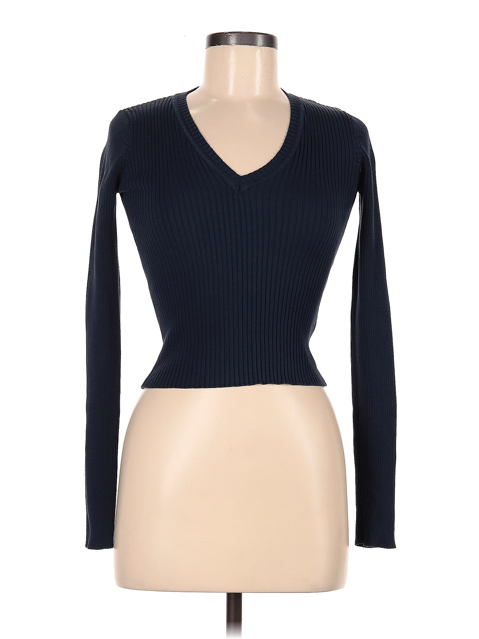 Brandy Melville 100% Cotton Color Block Solid Navy Blue Pullover Sweater  Size ESTIMATE - 60% off