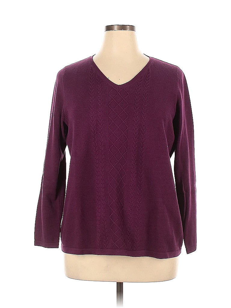 Talbots Outlet 100% Cotton Burgundy Pullover Sweater Size 1X (Plus ...