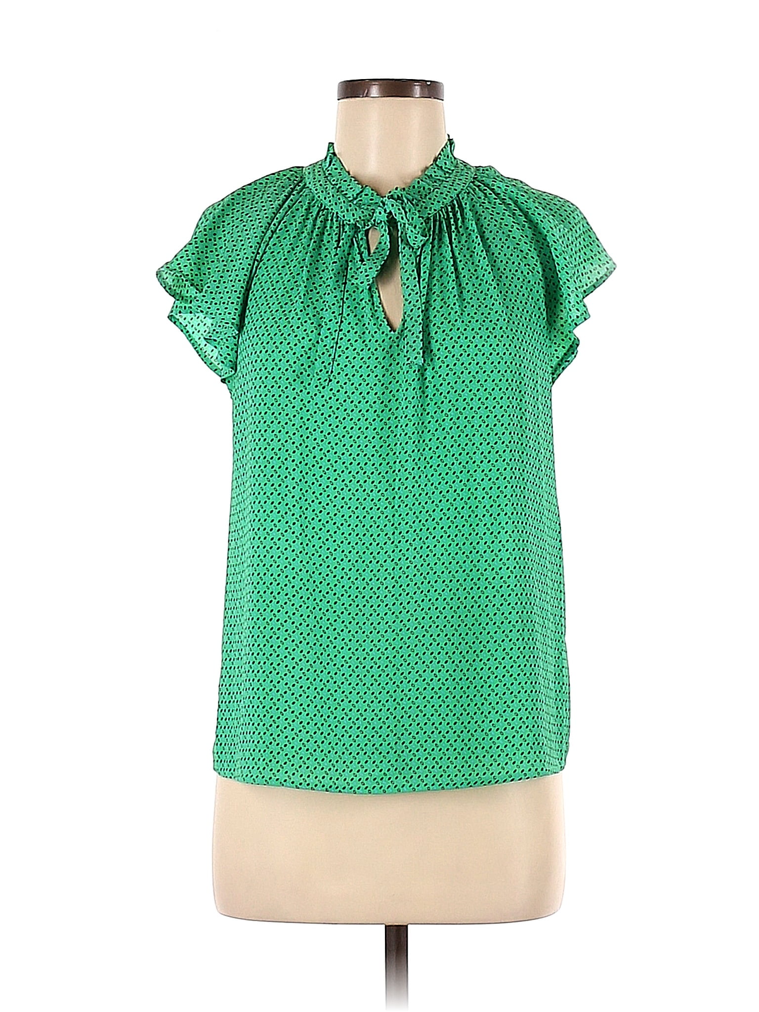 Cece Green Short Sleeve Blouse Size M 78 Off Thredup