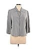 Express 100% Silk Gray 3/4 Sleeve Blouse Size 13 - 14 - photo 1