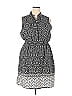 Speed Control 100% Polyester Floral Motif Gray Casual Dress Size 2X (Plus) - photo 1