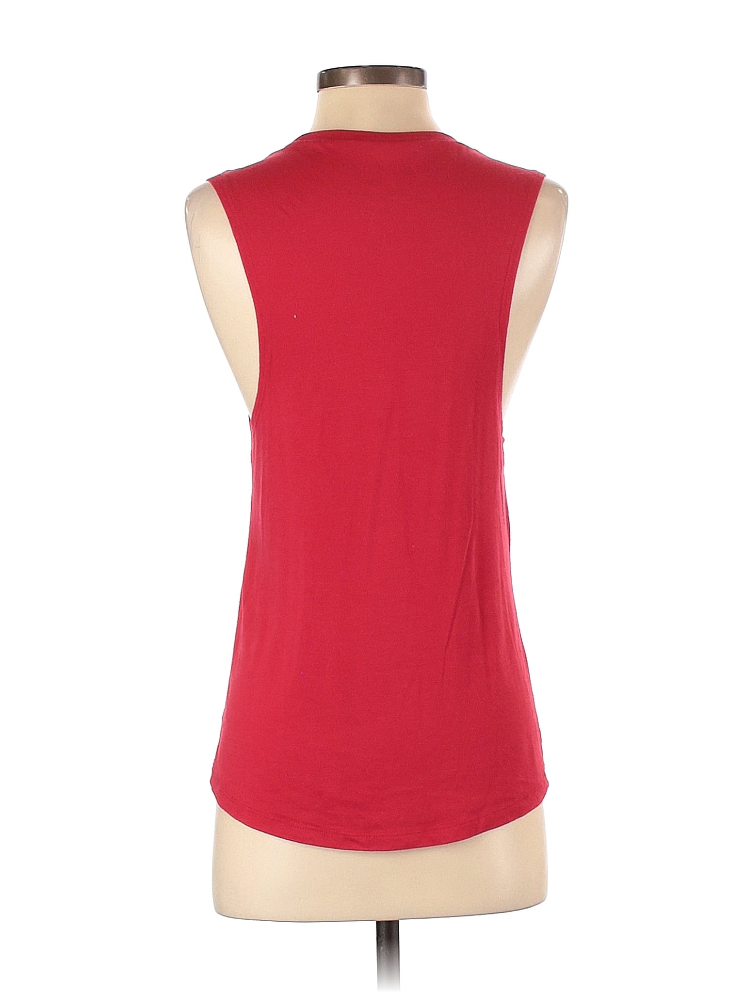 Pure Barre Graphic Solid Red Sleeveless T-Shirt Size M - 50% off