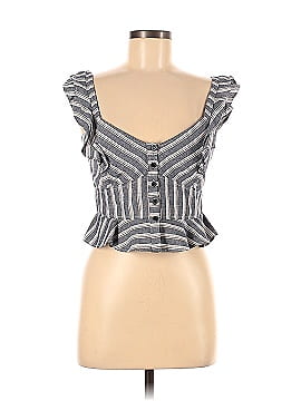 Marissa Webb Collective Blue Stripe Crop Top (view 1)