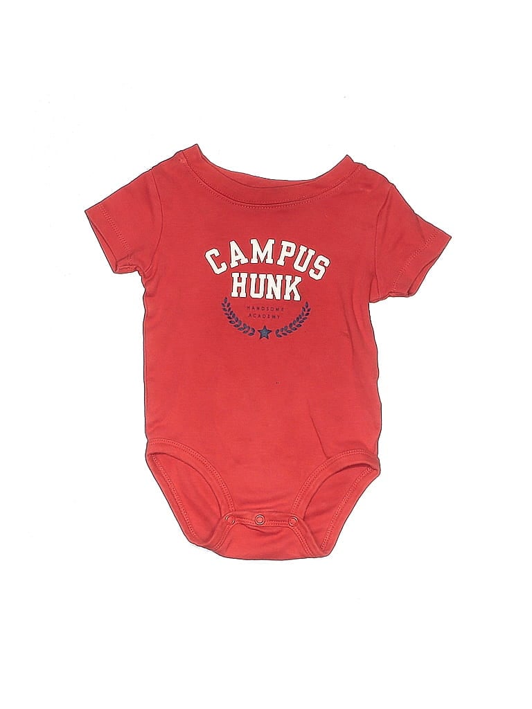 Click to view more detailed imagery on our partner's website Pre-owned Carter's Babies' Short Sleeve Onesie In Red