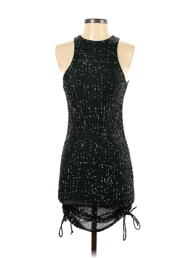 Motel 100% Polyester Marled Black Cocktail Dress Size XXS - photo 1