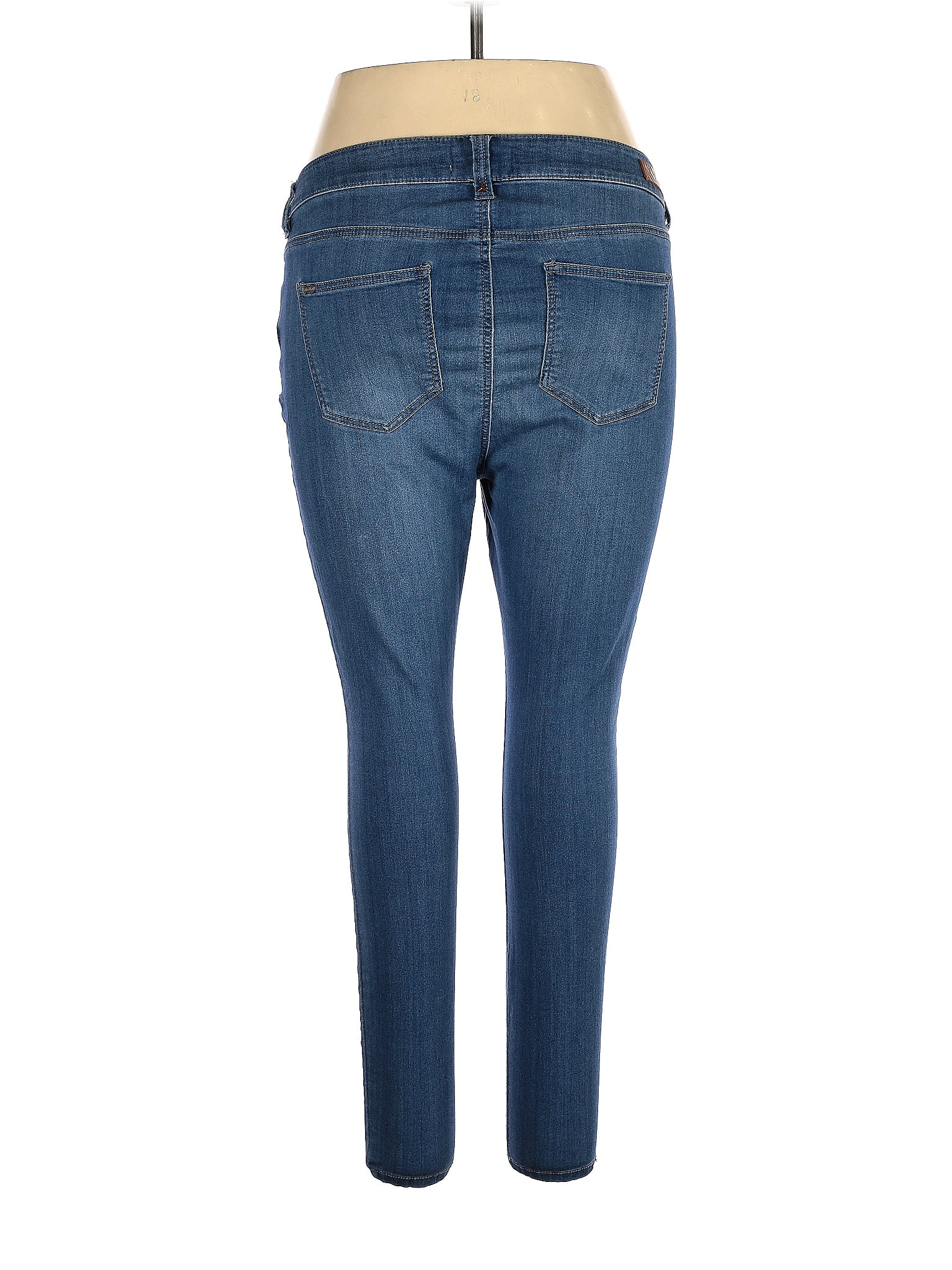 RWN By Rawan Womens Jeans Size 18 Blue Denim Medium Wash Cropped