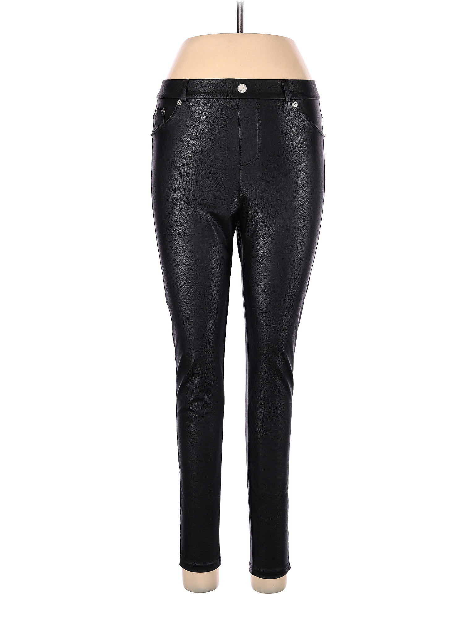 Assorted Brands 100 Polyurethane Black Faux Leather Pants Size M 60