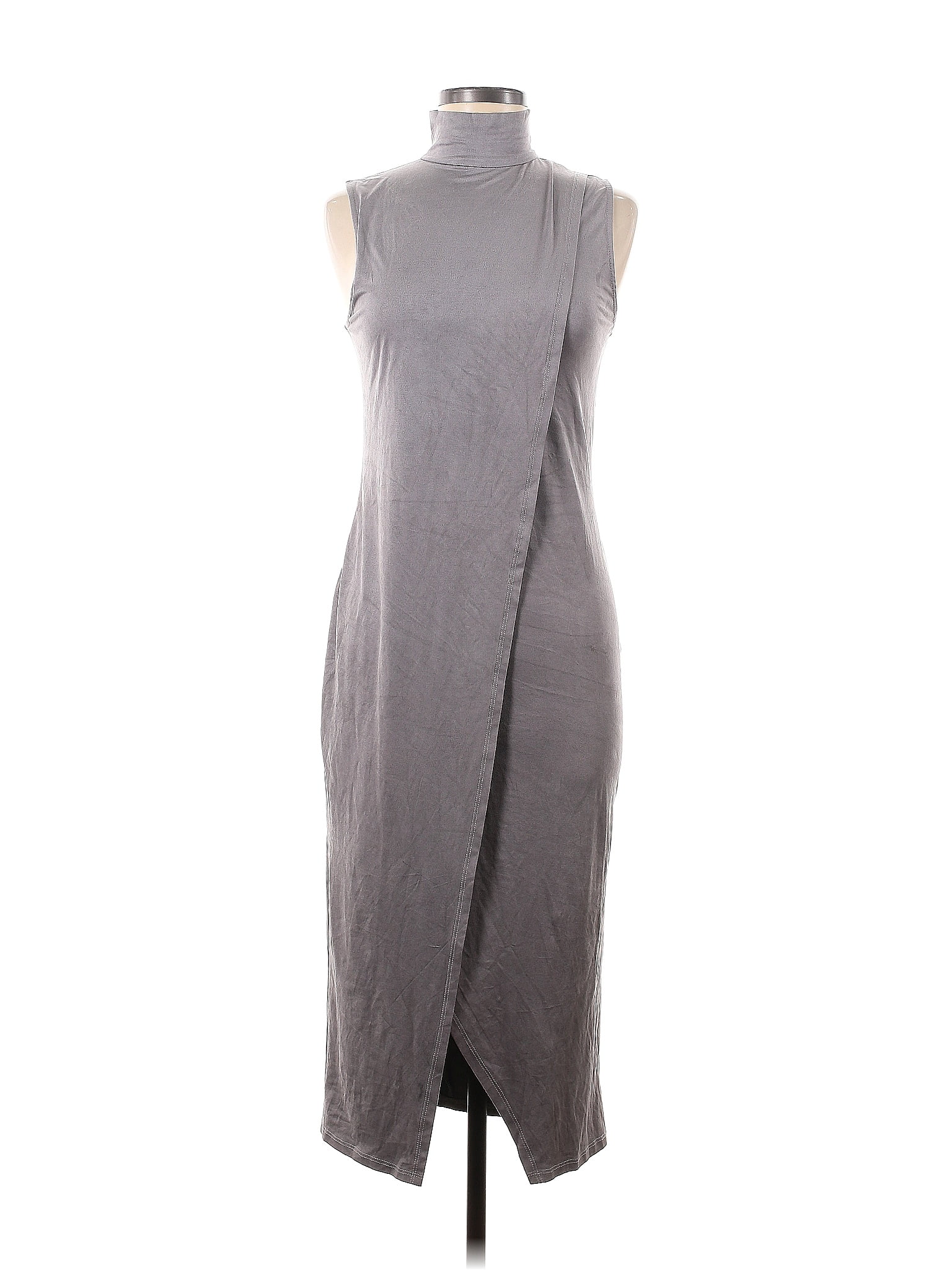 Six Crisp Days 100% Polyester Solid Gray Casual Dress Size M - 67% off ...