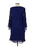 Lauren by Ralph Lauren 100% Polyester Solid Blue Apollonia Dress Size 10 - photo 2