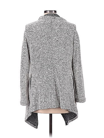 BNCI by Blanc Noir Color Block Marled Gray Cardigan Size M 75