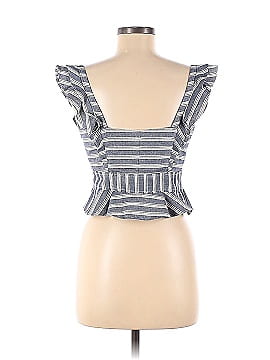 Marissa Webb Collective Blue Stripe Crop Top (view 2)