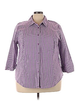 Jessica London 3/4 Sleeve Button-Down Shirt (view 1)