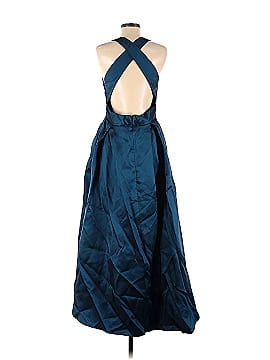 Hutch Teal Cross Back High Low Gown (view 2)