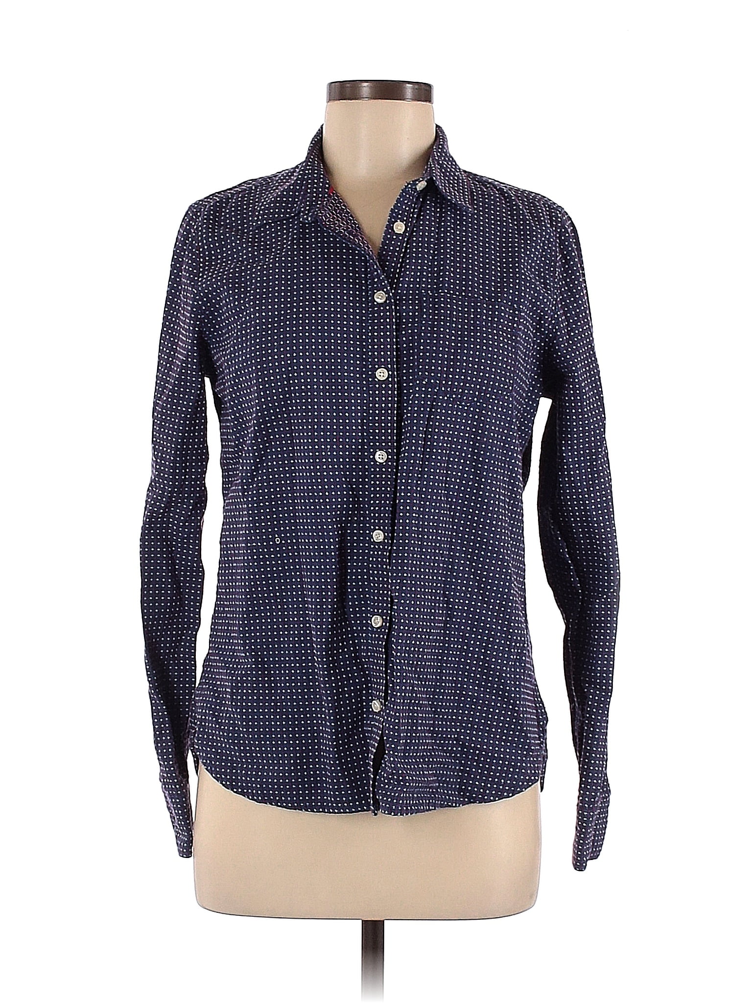 JCPenney 100% Cotton Blue Long Sleeve Button-Down Shirt Size M - 42% ...