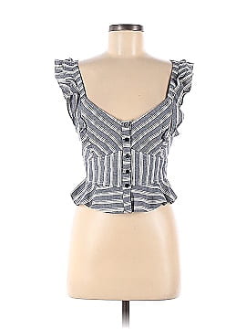 Marissa Webb Collective Blue Stripe Crop Top (view 1)