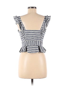 Marissa Webb Collective Blue Stripe Crop Top (view 2)