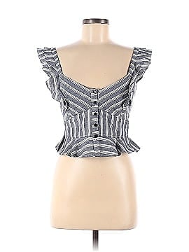 Marissa Webb Collective Blue Stripe Crop Top (view 1)