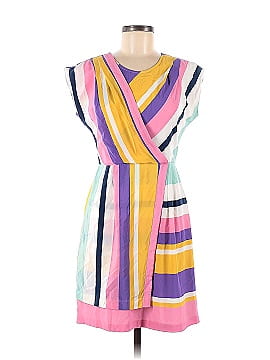 Slate & Willow Combo Striped Faux Wrap Dress (view 1)
