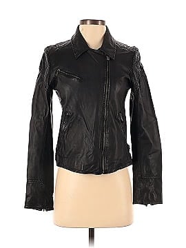 Prune Faux Leather Jacket (view 1)